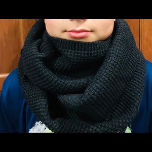 Navy Blue knit Endless Scarf